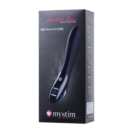 Vibrator Mystim Electric Eric, with electrical stimulation, black color, 27 cm-9