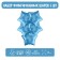 Foil ball 9 “Mini-star”, cold blue without a valve, a set of 5 pcs.