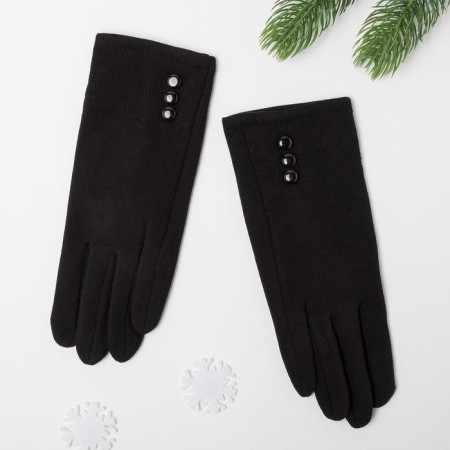 Women's gloves "ladies", size 18, color black-1