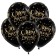 Latex ball 12 "" With DR! Golden diamonds ", pastel, set of 50 pcs., Black color