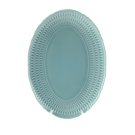 Oval Cmielow dish Sofia "Blue Glaze", length 34 cm