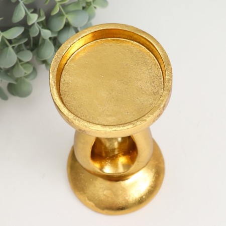 Polystone submission for 1 candle "drop" gold 10.5x10.5x20.5 cm-4