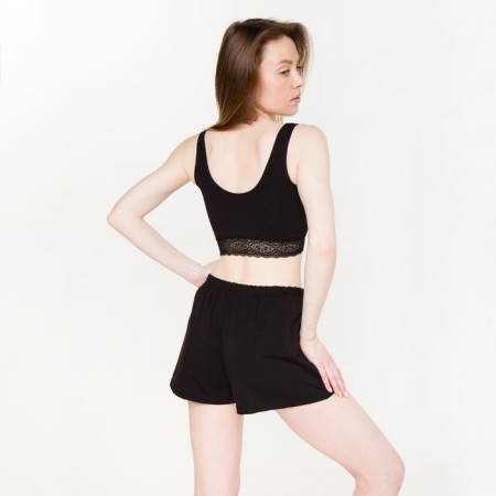 Women's shorts, black color, size 52-2
