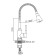 ACCOONA A4890-4 kitchen mixer, single-leaf, flexible spout, with nut, 2 modes, chrome