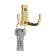 Hook furniture tundra TKD011, two -rod, gold