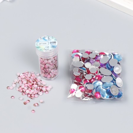 Decor "Pink gradient" d = 4 mm 10 g 200 pcs 5x2.5 cm mix-3