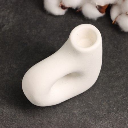 Bray candlestick white sand, 10x4x10cm-3