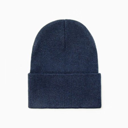 Two -layer male hat with lapel, one size, blue color-2