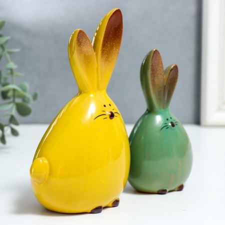 Souvenir Ceramics "Puff Lawhouse" set 2 pcs 12.5x5x7 15.5x6x10 cm-2