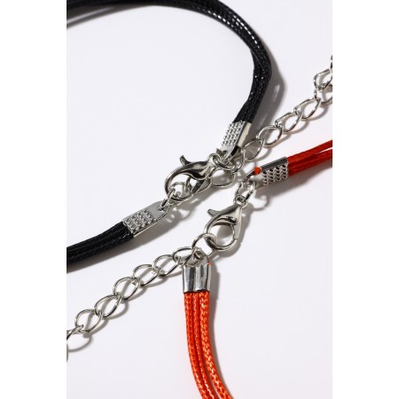Bracelets "Demetrons" Heart, black-red color, l = 17 cm-11