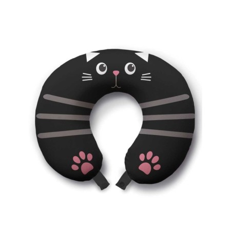 Pillow for travel "Cute cat with paws", size 30x25x10 cm