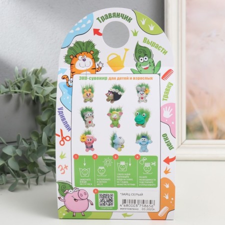 Growing gift grass "Hare gray"-6