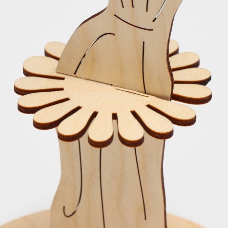 Wooden napkin "Evening outfit", with a stand for toothpicks, 25 × 13 × 13 cm-4