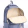 Young backpack from textiles on lightning, 5 pockets, blue color