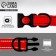 Nylon collar with fastex 2.5 cm, cv red