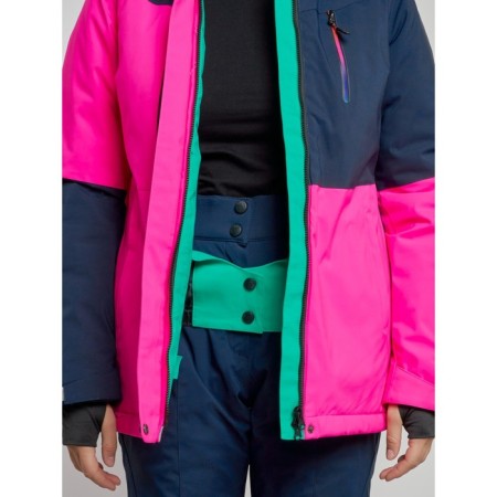 Ski jacket women's winter, size 42, pink color-7
