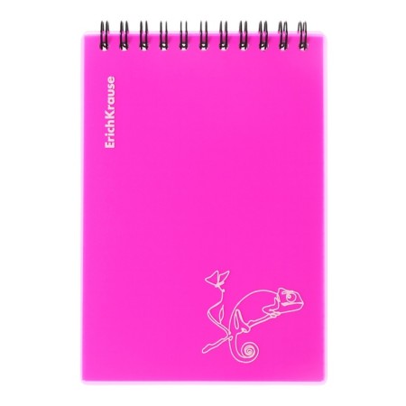 STILL A6, 80 sheets, cage, Erichkrause "Silhouette", plastic cover silk -screen, 100%bloc of 100%, pink