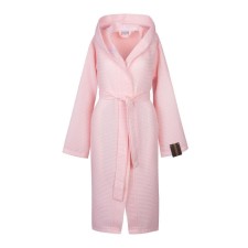 Waffle robe with a hood 