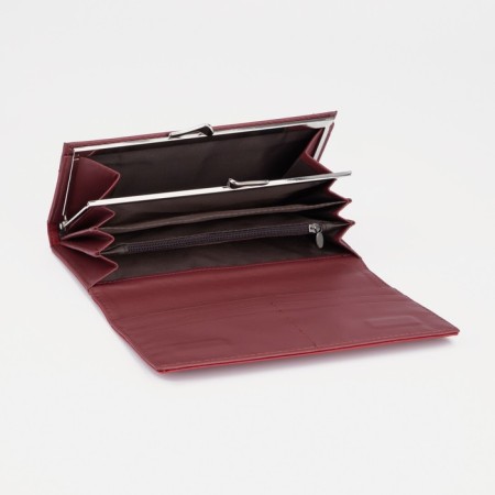Women's wallet on magnets, red color-2