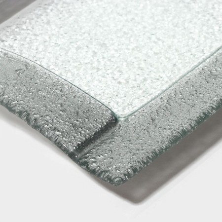 Glass Serving "Shine", 32 × 16 × 2.5 cm, silver color-3