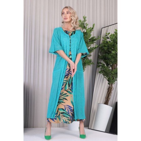 Cardigan female, size 48, green color-2