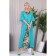 Cardigan female, size 48, green color