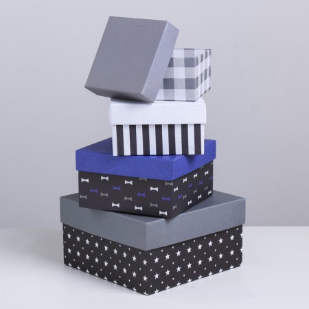 Set of boxes 10 in 1, gift packaging, “universal”, 10.2 x 10.2 x 6–28.2 x 28.2 x 15 cm 15 cm-2