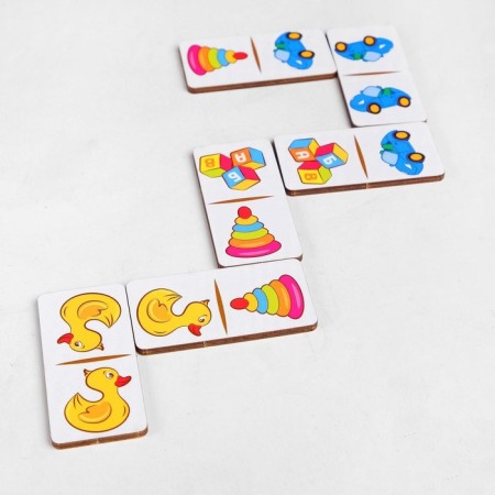Domino "Children's toys", 28 elements, dick size: 3x6x0.4 cm-1