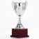 Cup 045, award figure, silver, plastic stand, 20 x 10.6 x 8 cm.