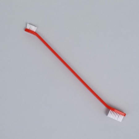 Dental brush two -sided, set 2 pcs, red and green-1