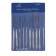 A set of dumps of diamond tundra, rubberized handles, 50 x 140 x 3 mm, 10 pcs.
