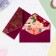 The envelope "On the day of the anniversary!" Cutting, embossing, software touch, flowers