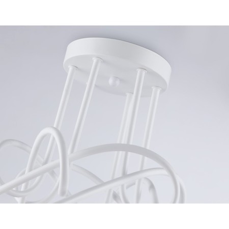 Lamp ceiling in the style of Ambrella Light, Loft, TR80417, 6HE27, white, chrome-4