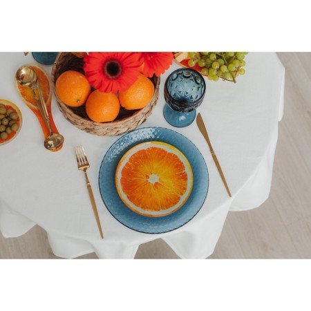 Glass Serving Oval Dula "Juicy Orange", 24.5 × 15 cm, Orange color-8