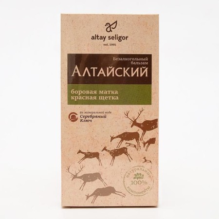 Altay Seligor Balm "Altai" with a Borovaya uterus and a red brush, 250 ml.-1