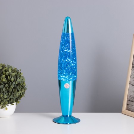 Lava-lamp "Rocket" 1x30W E14-R39 (sparkles) blue 11x11x41cm-1