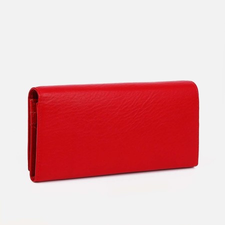 Women's wallet on magnets, red color-1