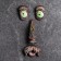 Suspended decor "face wood with a mustache" 26x10x3cm