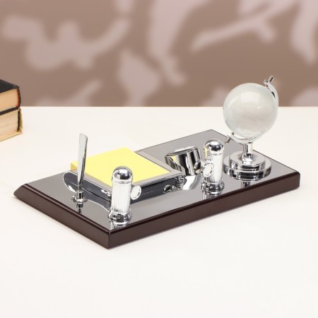 Set of desktop stationery 5V1 with clock-1
