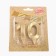 Candle in the cake jubilee "line" (set 2 in 1), number 10, gold metallic, 6.5 cm