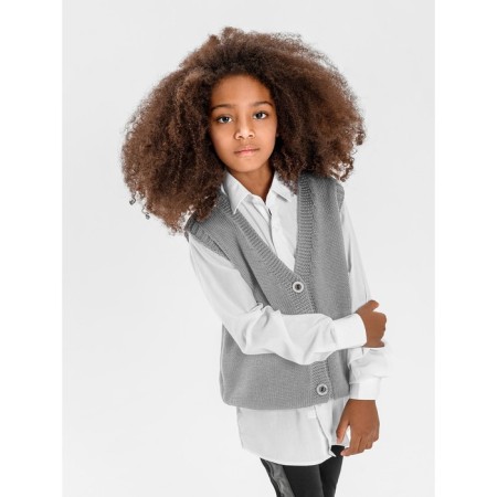 Vest for girl Knit Mild, height 146 cm, gray color-2