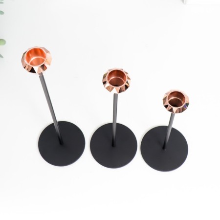Climber Metal "Milan. City" set 3 pcs copper height 22; 26.5; 32 cm 32x8x8 cm-2
