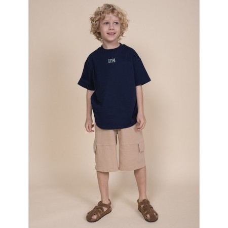 T-shirt for boys, height 134 cm, dark blue color-4