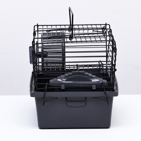 Mini cell for rodents "Pijon" No. 2, equipped, 27 x 15 x 16 cm, gray-2