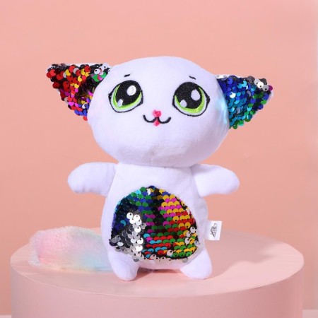 Soft toy with sequins "Kita Chansti", 20 cm x 9 cm x 16 cm-2