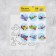 Paper stickers "aircraft", with coloring on the back, 11 × 15.5 cm