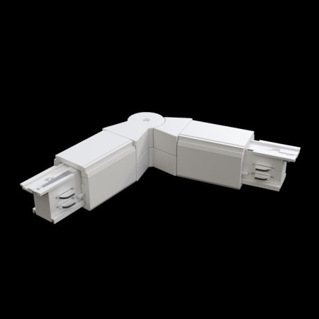 Connector Warden joint for the Technical Tracs-31W overhead track system, 22.5x3.2x3.3 cm, white color-2