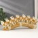 Polystone souvenir "Seven white elephants in golden blankets on a carved tusk" 11x3.5x28.5 cm