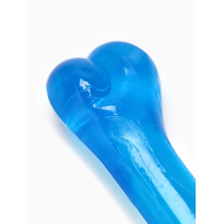 Chewing toy "Classic bone", transparent, PVC, 12.3 cm, blue-2