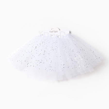 Children's skirt kaftan "shine" white, length 30 cm-4
